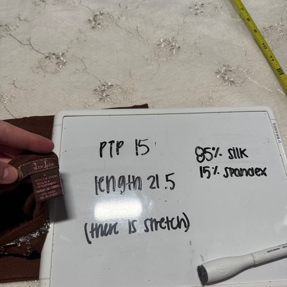 Vintage Y2K Brown Silk-Blend Sequin Trim Cami – Best for Medium - Picture 5 of 7